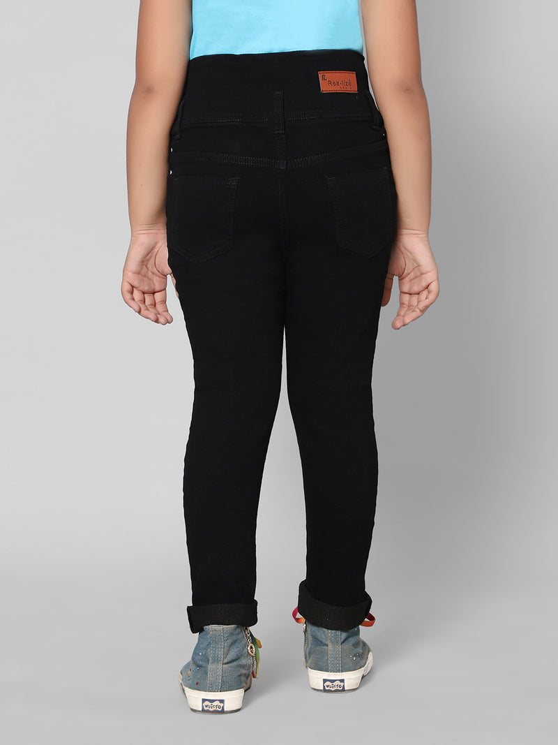 Rea-Lize Girls Regular Fit Mid-Rise Denim Jeans