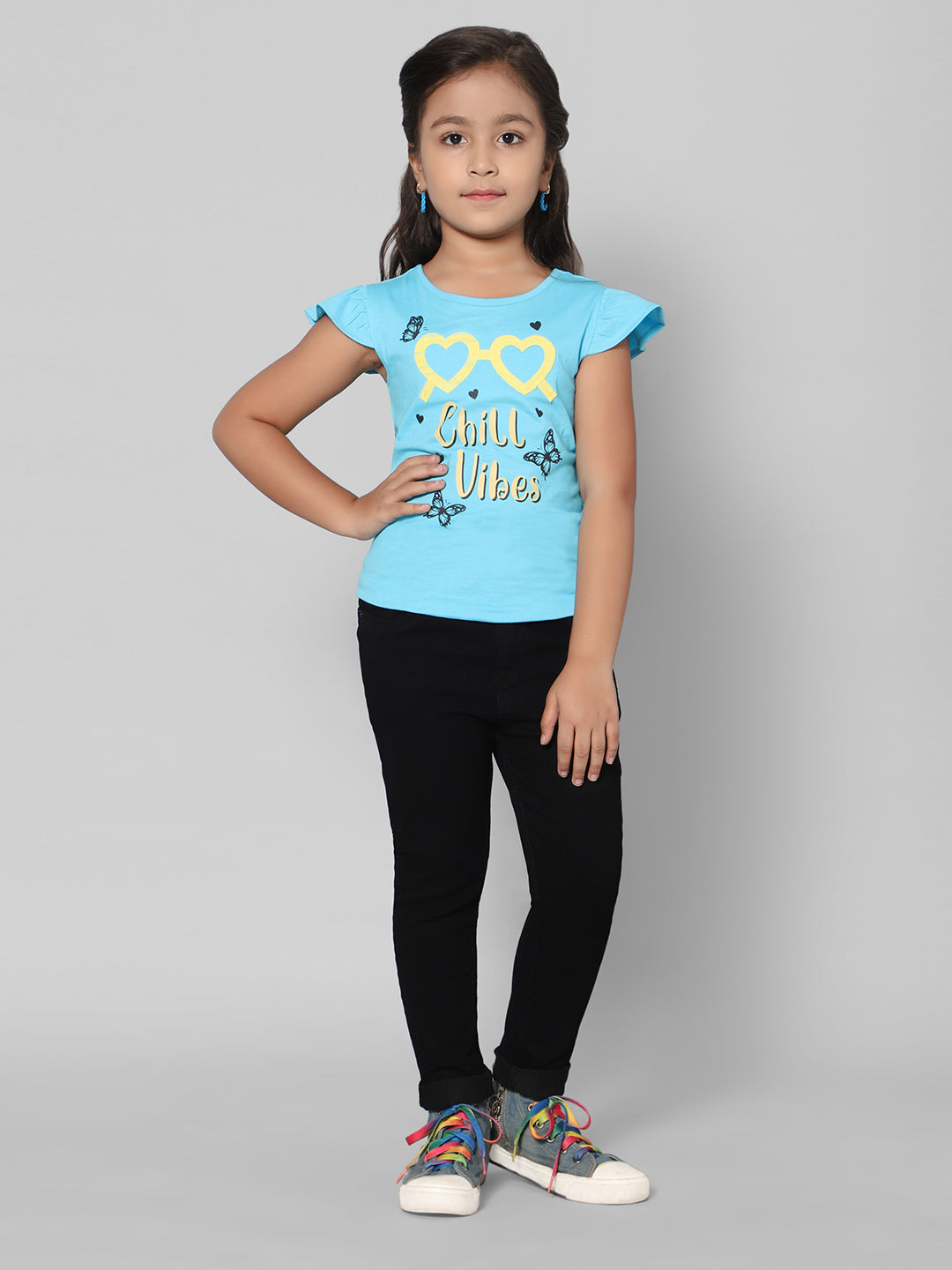 Rea-Lize Girls Regular Fit Mid-Rise Denim Jeans