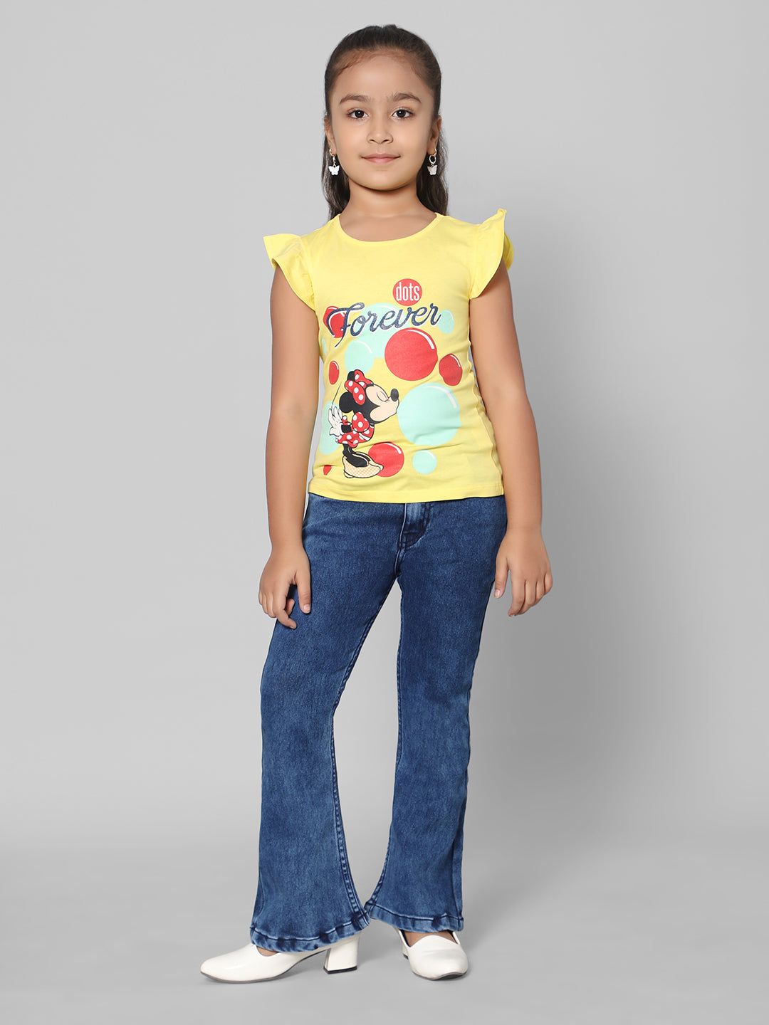 Rea-Lize Girls Boot Cut Mid-Rise Denim Jeans