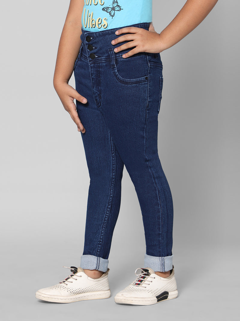 Rea-Lize Girls Regular Fit Mid-Rise Denim Jeans