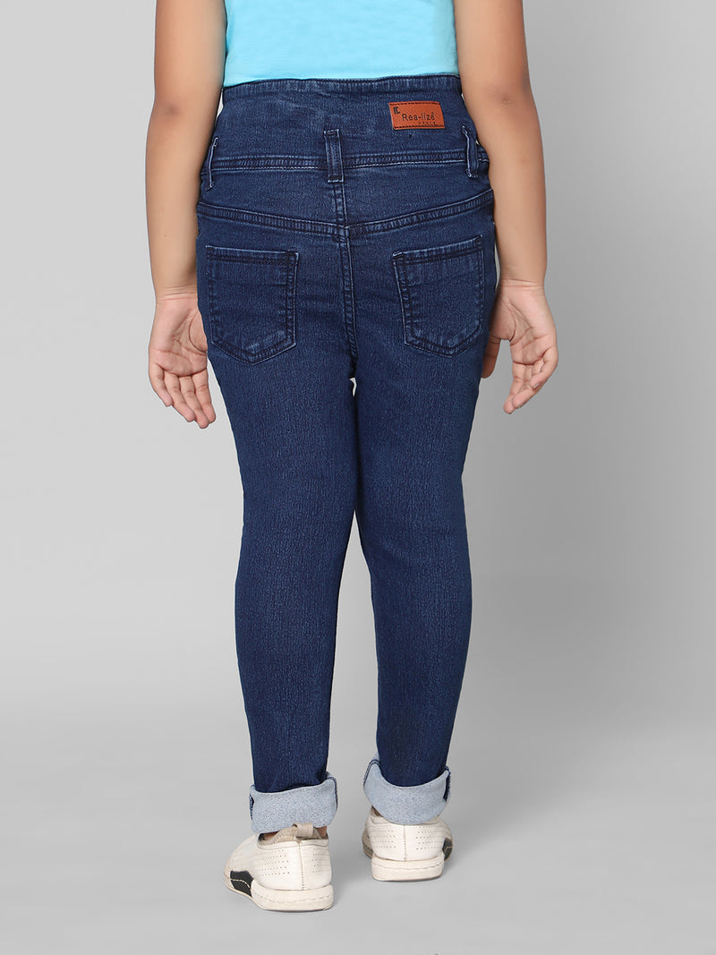 Rea-Lize Girls Regular Fit Mid-Rise Denim Jeans