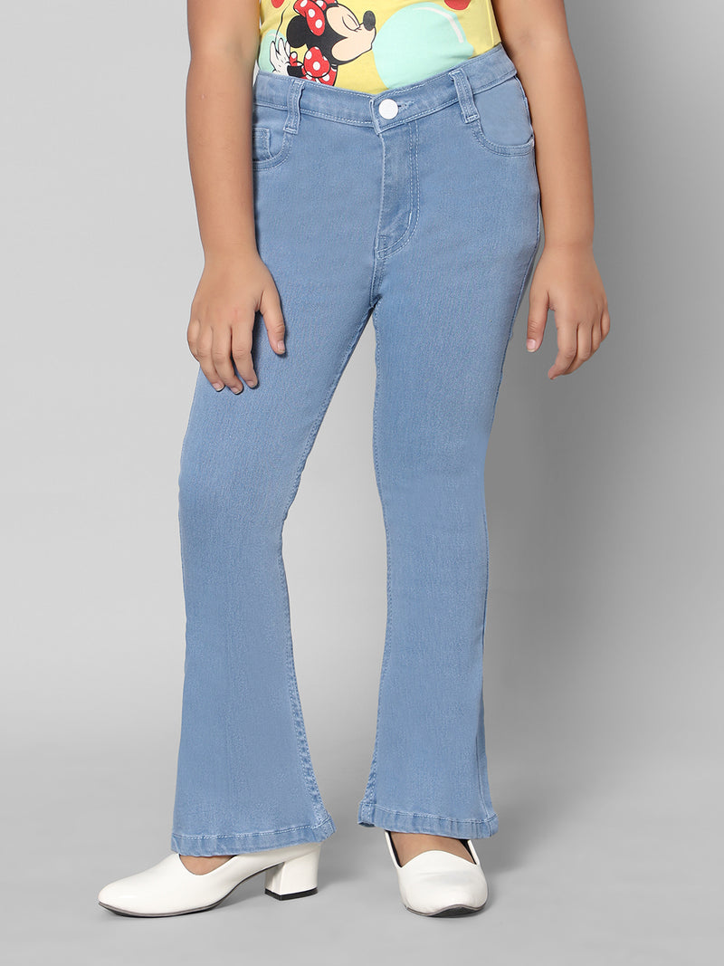 Rea-Lize Girls Boot Cut Mid-Rise Denim Jeans