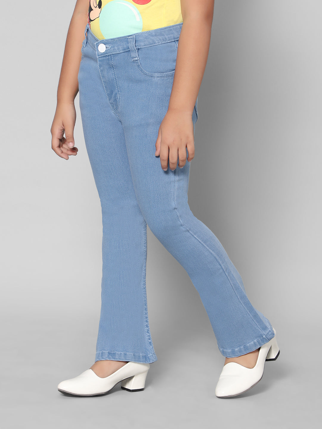 Rea-Lize Girls Boot Cut Mid-Rise Denim Jeans