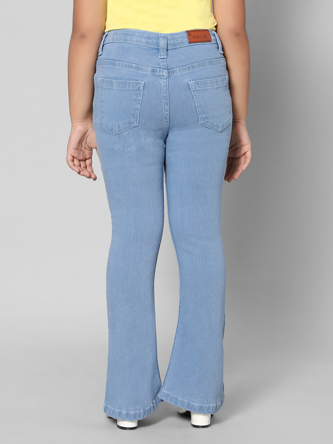Rea-Lize Girls Boot Cut Mid-Rise Denim Jeans
