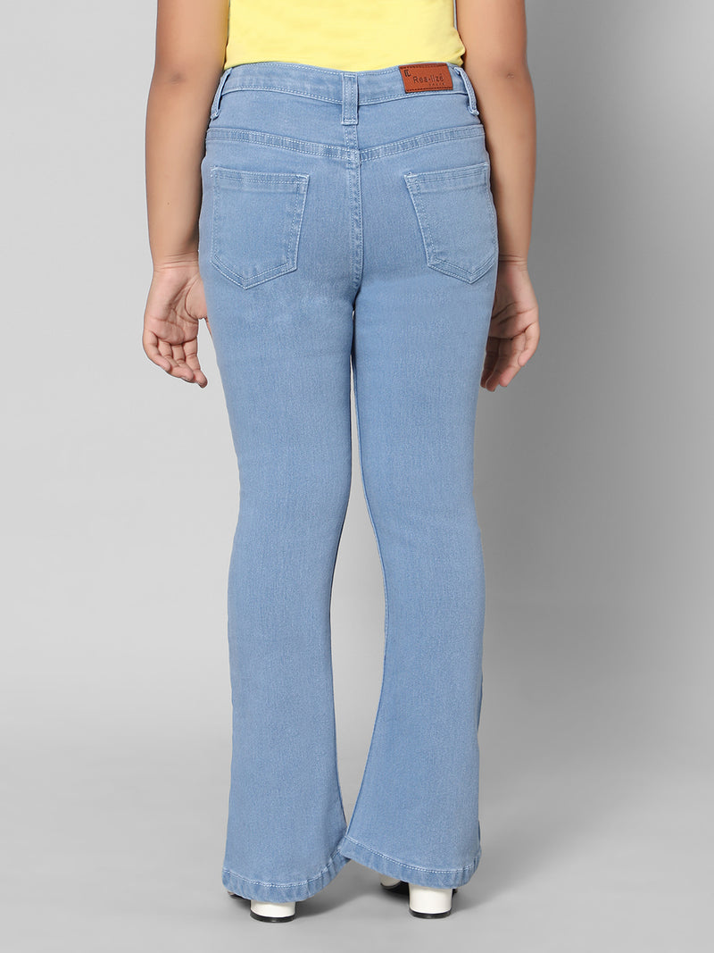 Rea-Lize Girls Boot Cut Mid-Rise Denim Jeans
