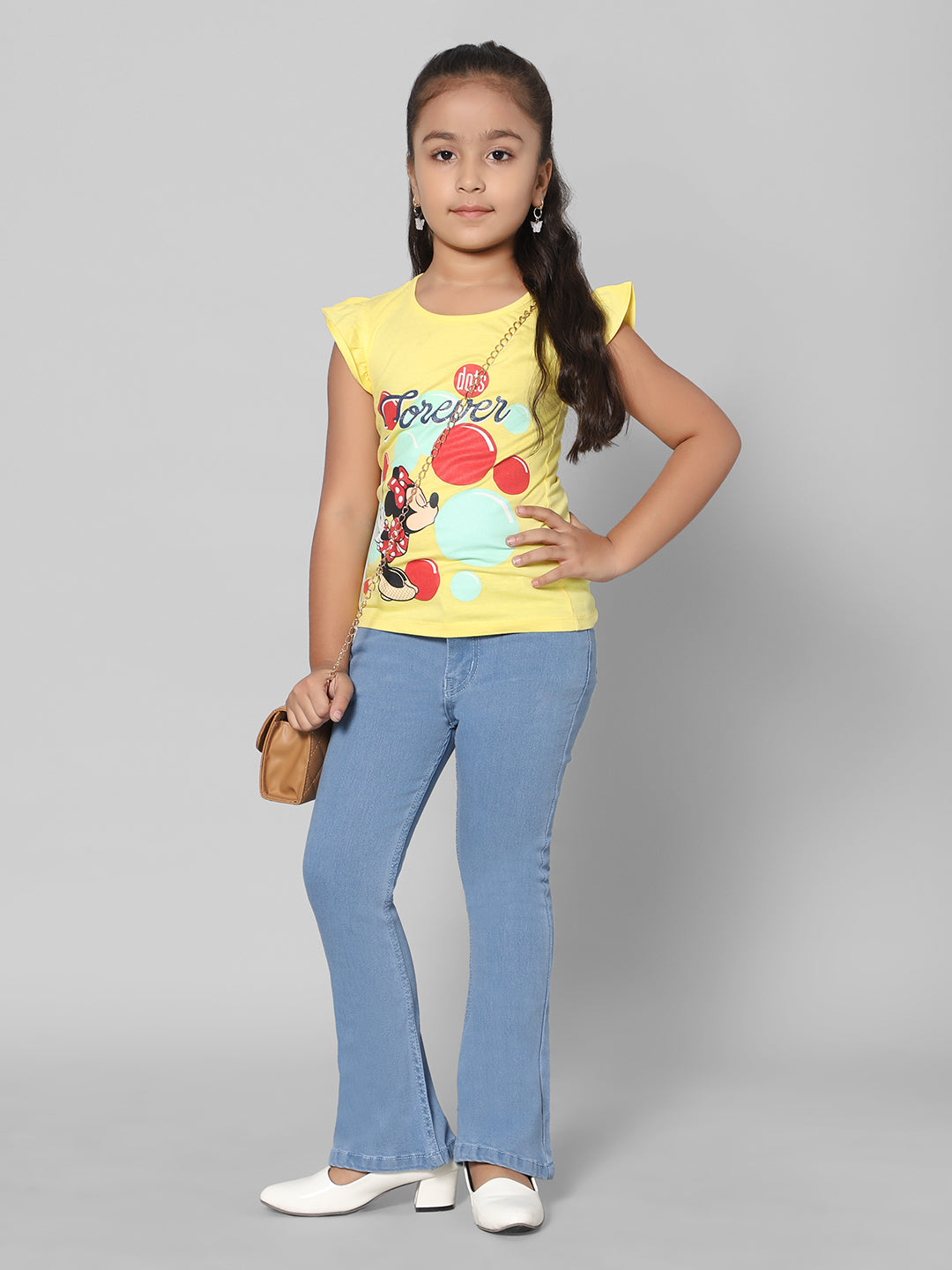 Rea-Lize Girls Boot Cut Mid-Rise Denim Jeans