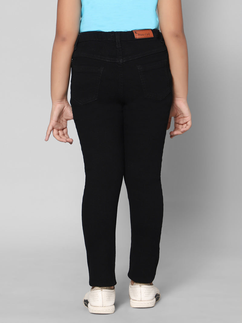 Rea-Lize Girls Boot Cut Mid-Rise Denim Jeans