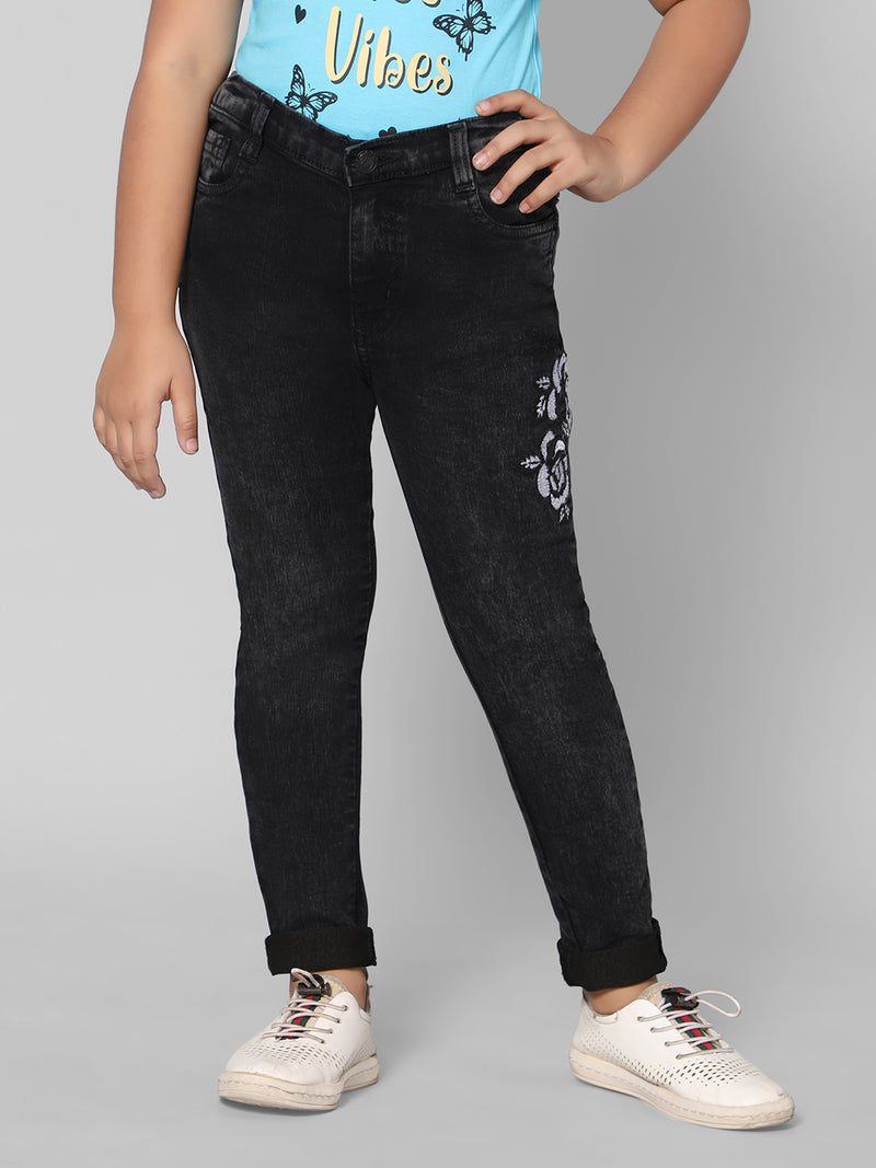 Rea-Lize Girls Regular Fit Mid-Rise Denim Jeans