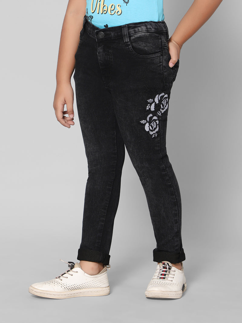 Rea-Lize Girls Regular Fit Mid-Rise Denim Jeans