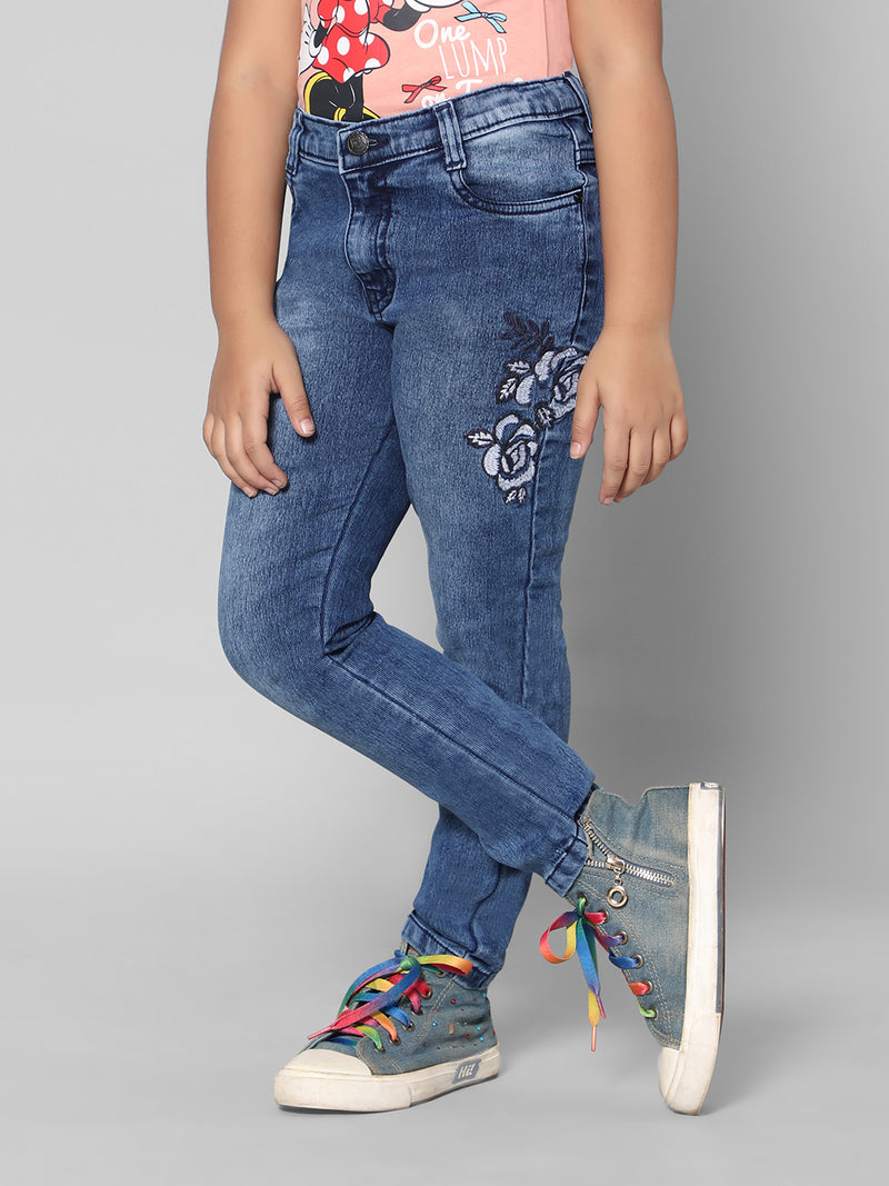 Rea-Lize Girls Regular Fit Mid-Rise Denim Jeans
