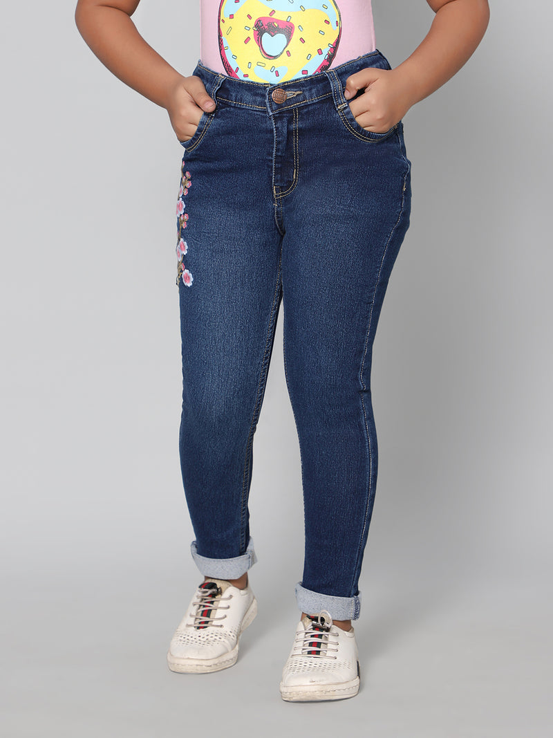 Rea-Lize Girls Regular Fit Mid-Rise Denim Jeans