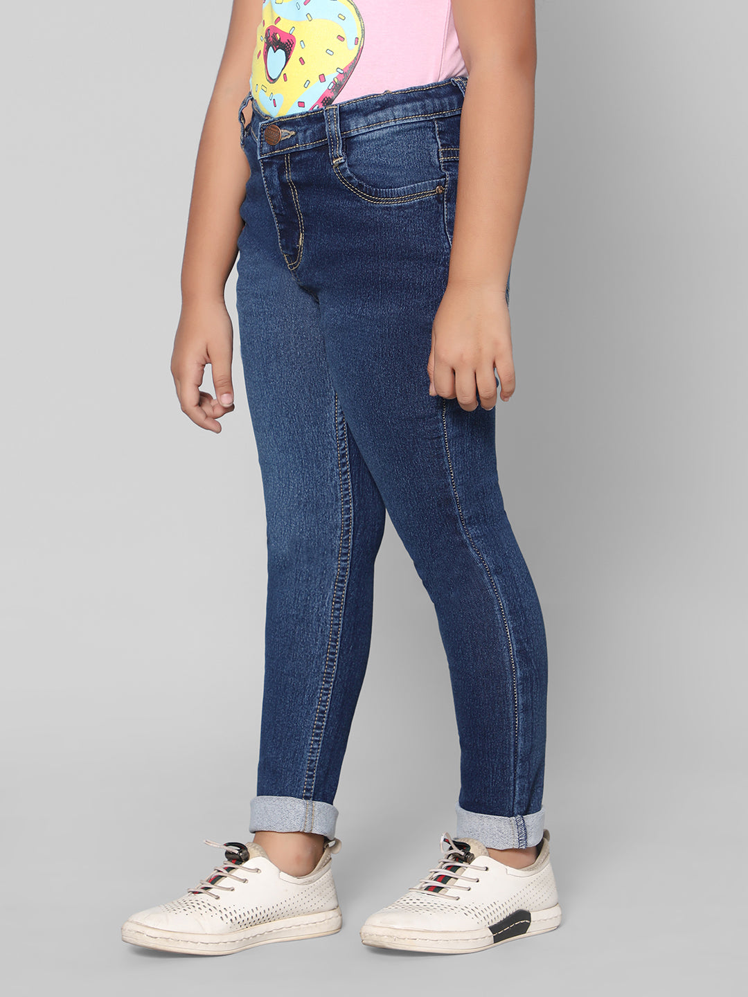 Rea-Lize Girls Regular Fit Mid-Rise Denim Jeans