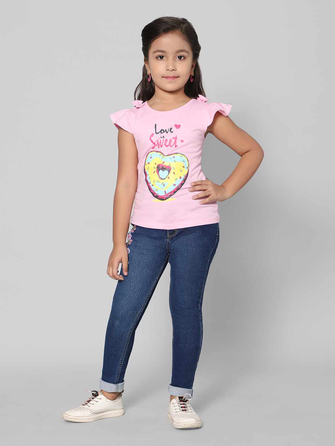 Rea-Lize Girls Regular Fit Mid-Rise Denim Jeans