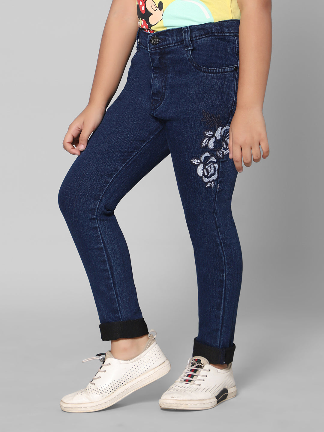 Rea-Lize Girls Regular Fit Mid-Rise Denim Jeans