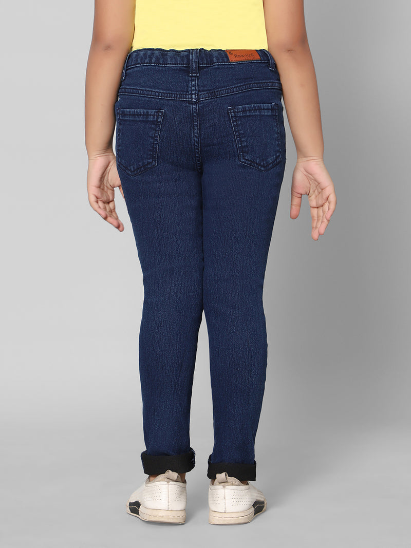 Rea-Lize Girls Regular Fit Mid-Rise Denim Jeans