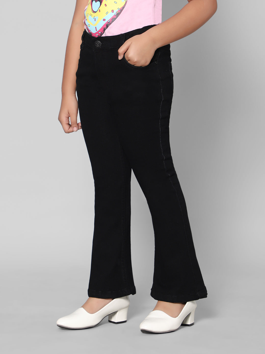 Rea-Lize Girls Regular Fit Mid-Rise Denim Jeans