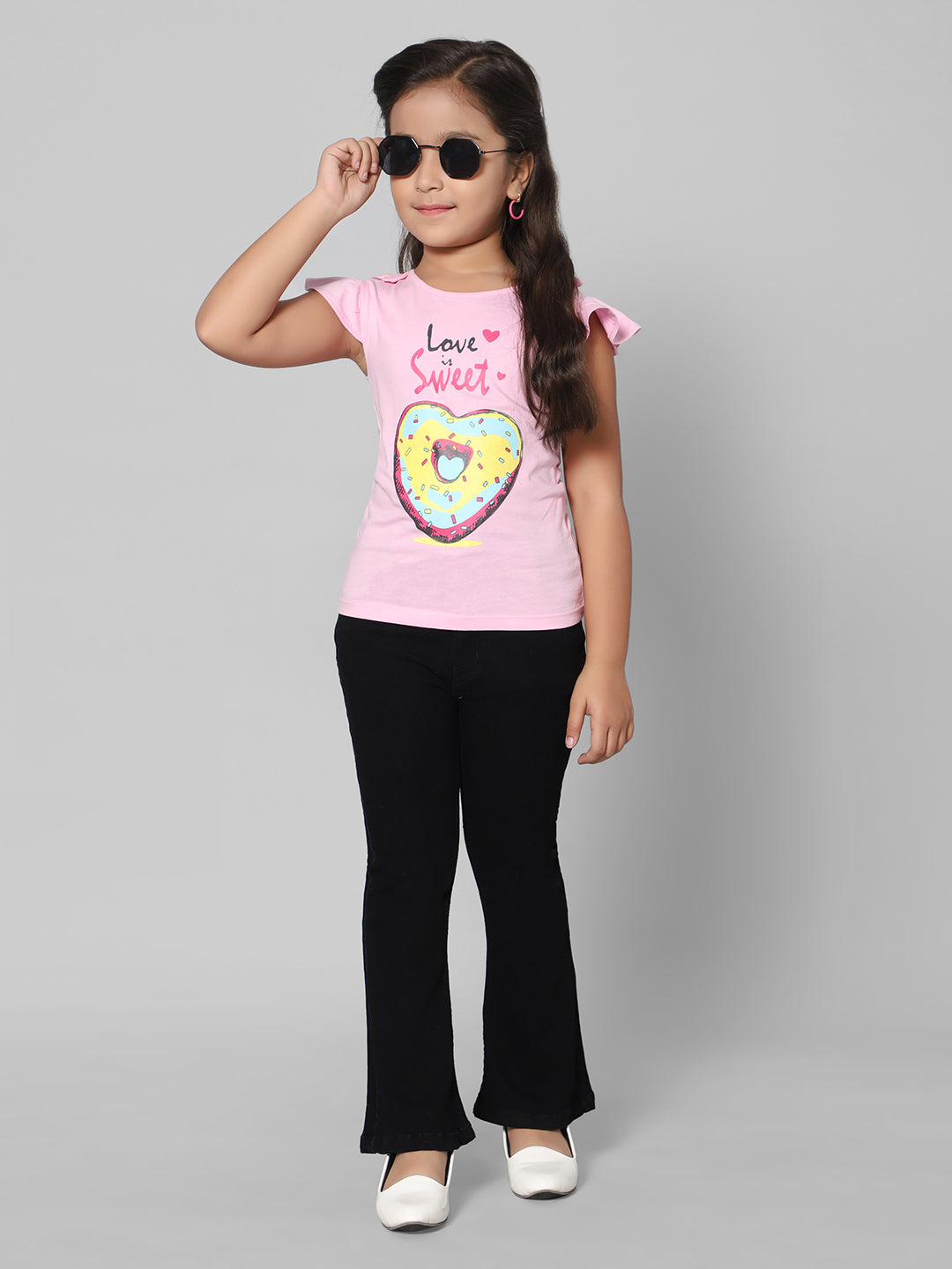 Rea-Lize Girls Regular Fit Mid-Rise Denim Jeans