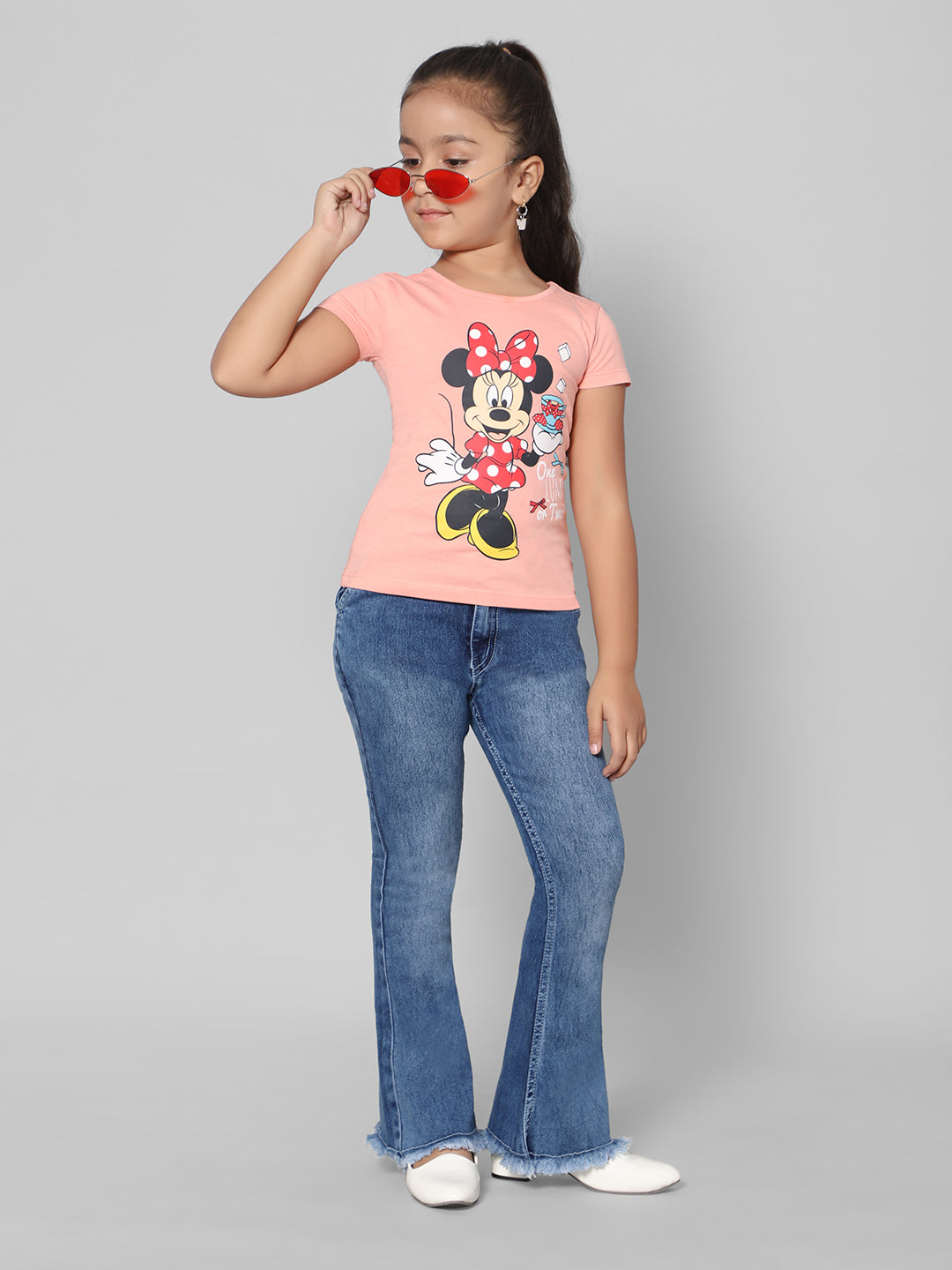 Rea-Lize Girls Boot Cut Mid-Rise Denim Jeans