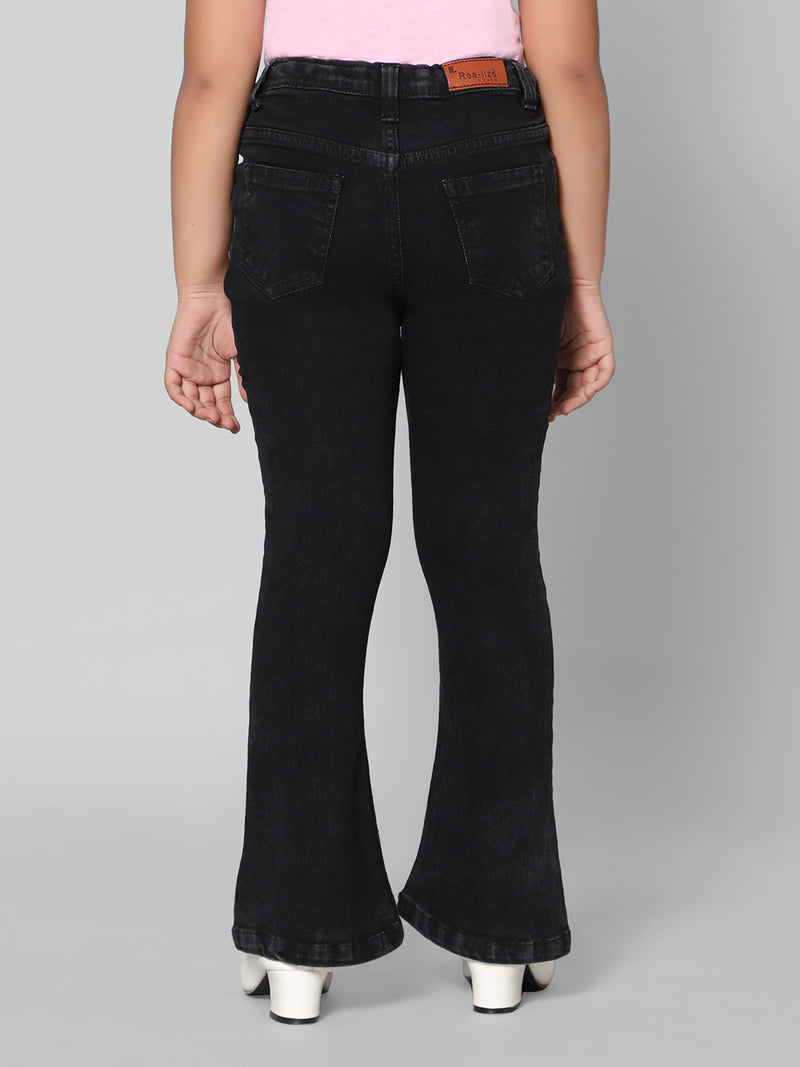 Rea-Lize Girls Boot Cut Mid-Rise Denim Jeans