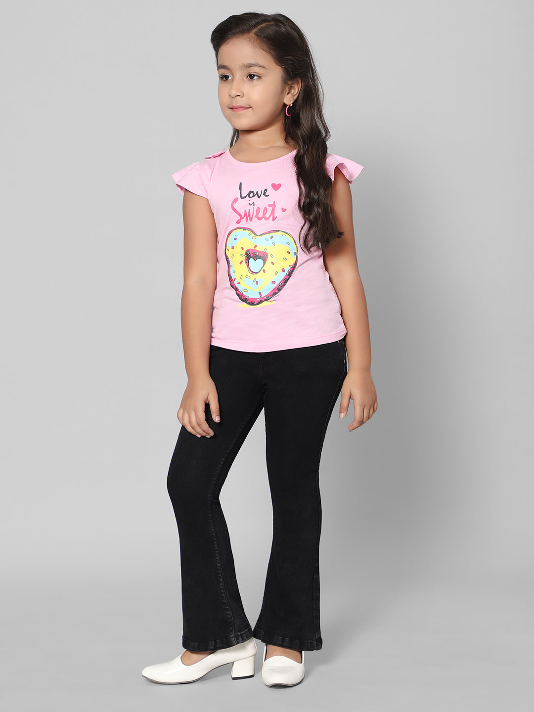 Rea-Lize Girls Boot Cut Mid-Rise Denim Jeans