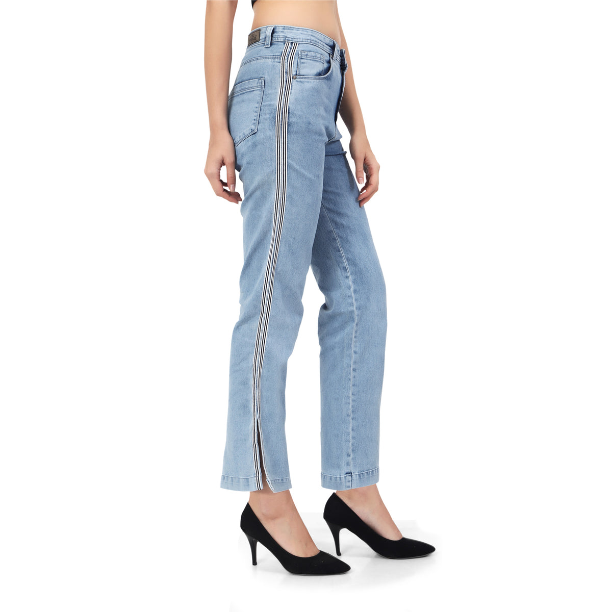 BLUE Strait feet Jeans with Insert Pockets