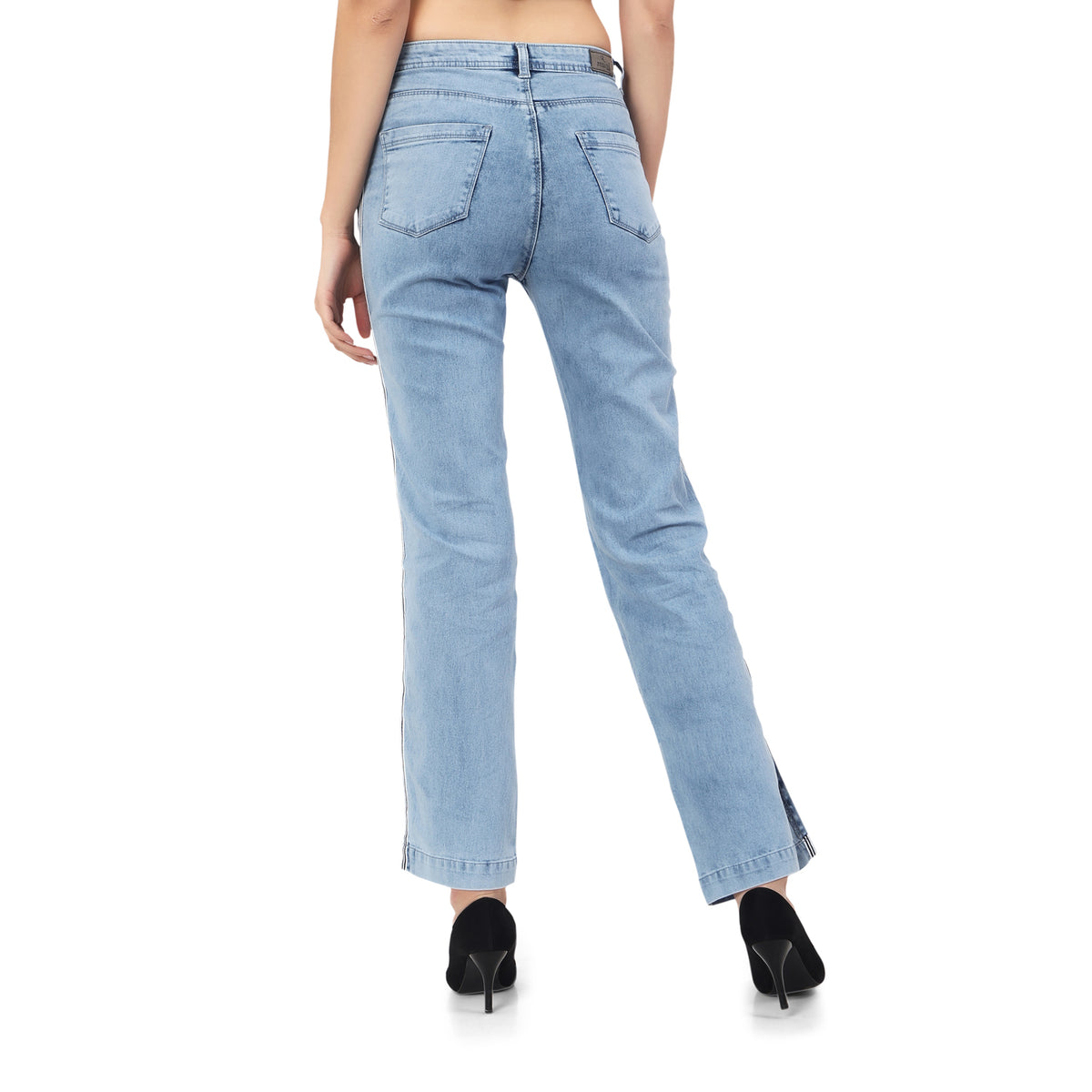 BLUE Strait feet Jeans with Insert Pockets