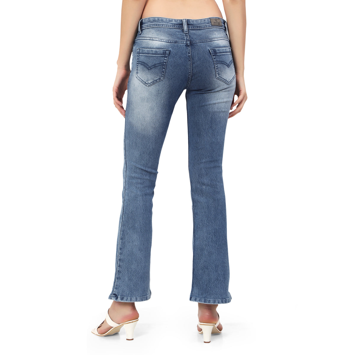 BLUE  LOW WAIST BOOT CUT Jeans with Insert Pockets