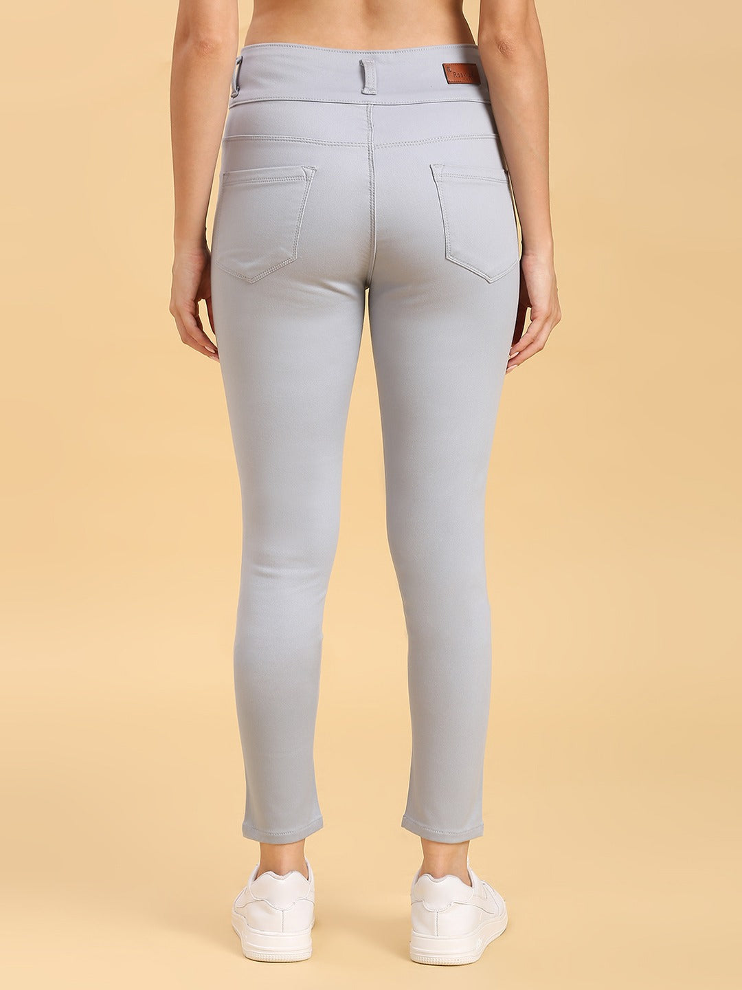 Gray Skinny Fit Jeans With Insert Pockets