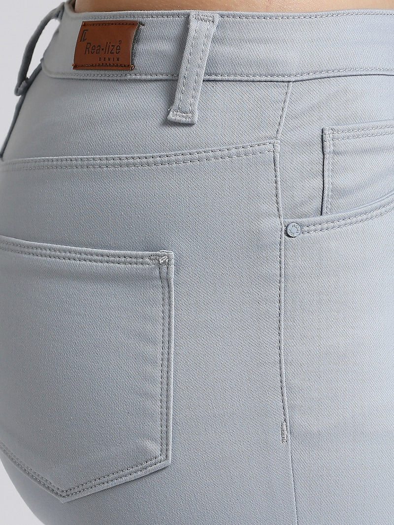 Gray Skinny Fit Jeans With Insert Pockets