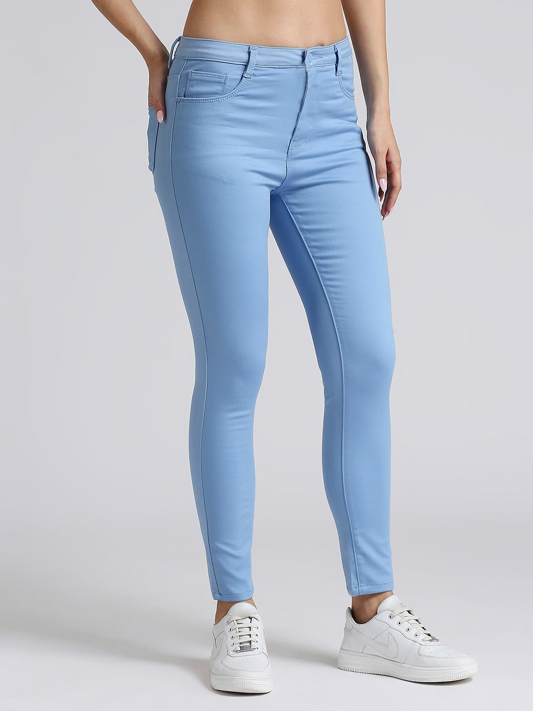 Blue Skinny Fit Jeans With Insert Pockets
