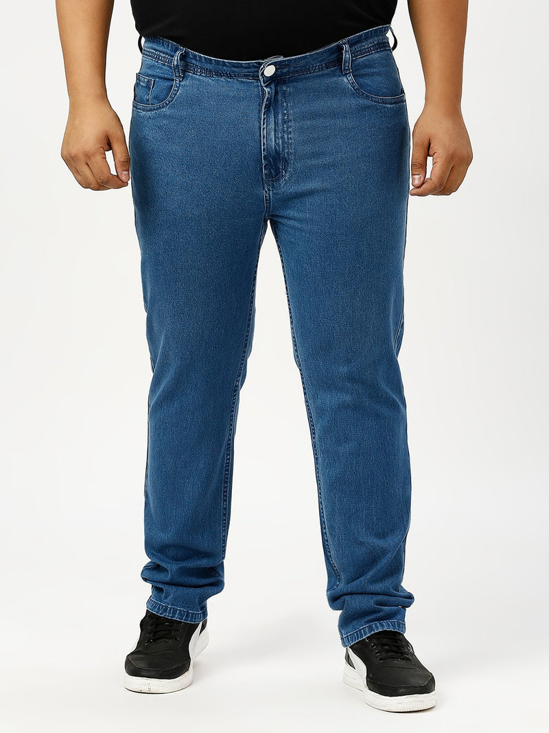 Men's Light Blue Regular Fit Denim Jeans