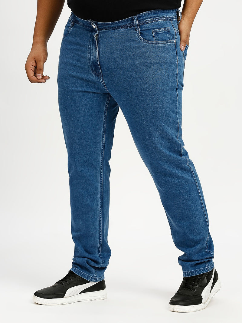 Men's Light Blue Regular Fit Denim Jeans
