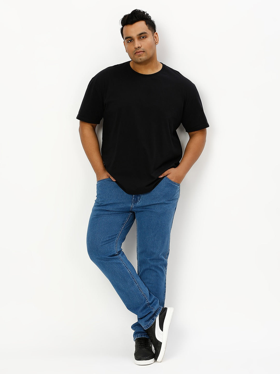 Men's Light Blue Regular Fit Denim Jeans