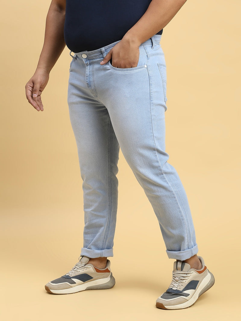 Mens Plus Size Regular Fit Denim Jeans