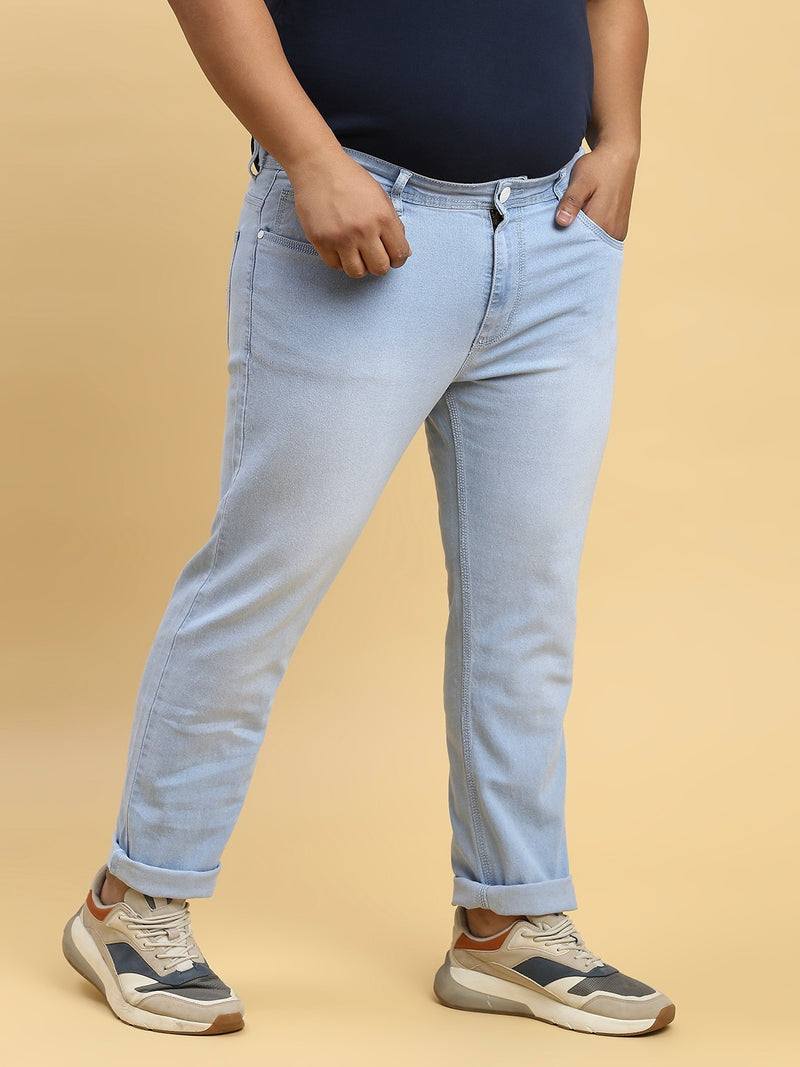 Mens Plus Size Regular Fit Denim Jeans