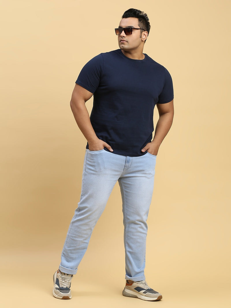 Mens Plus Size Regular Fit Denim Jeans