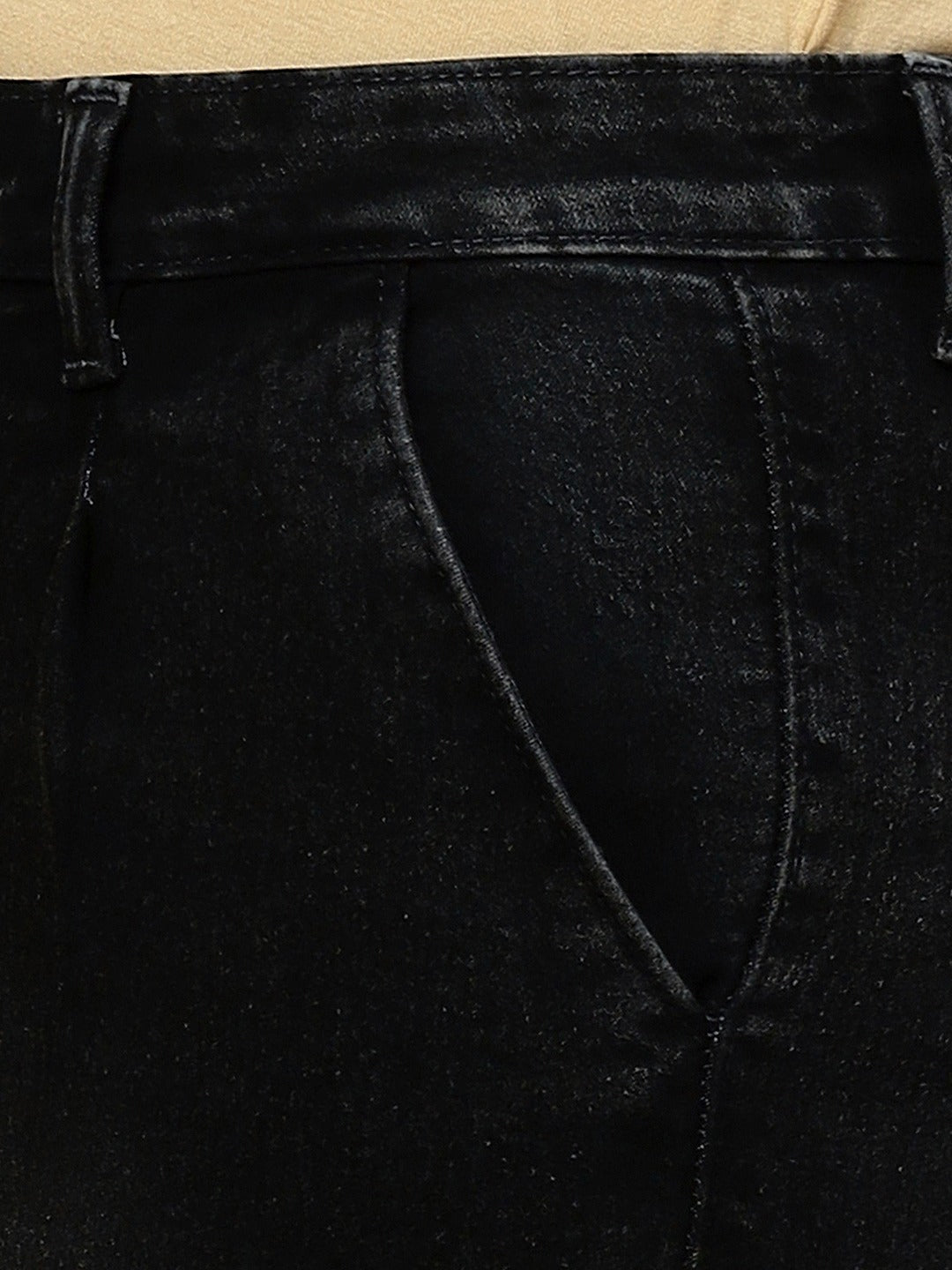 REA-LIZE Black Dark Shade Straight Women Jeans