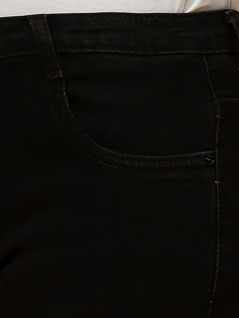 REA-LIZE Black Dark Shade Skinny Women Jeans