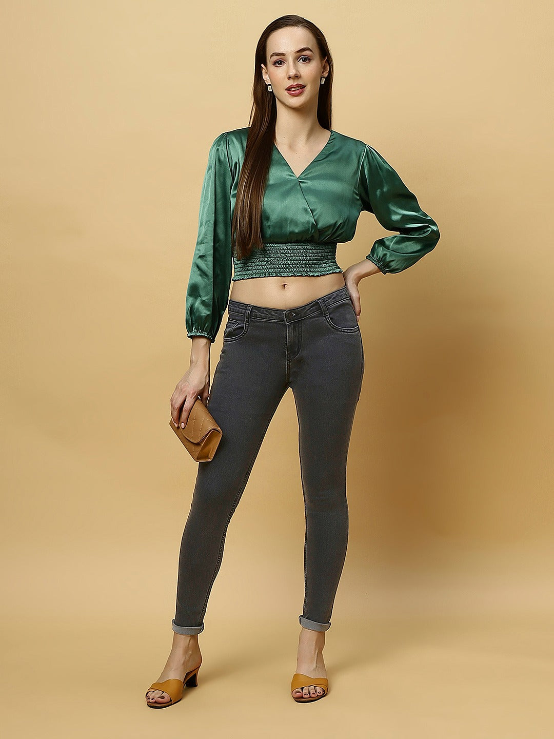 REA-LIZE Grey Dark Shade Skinny Women Jeans