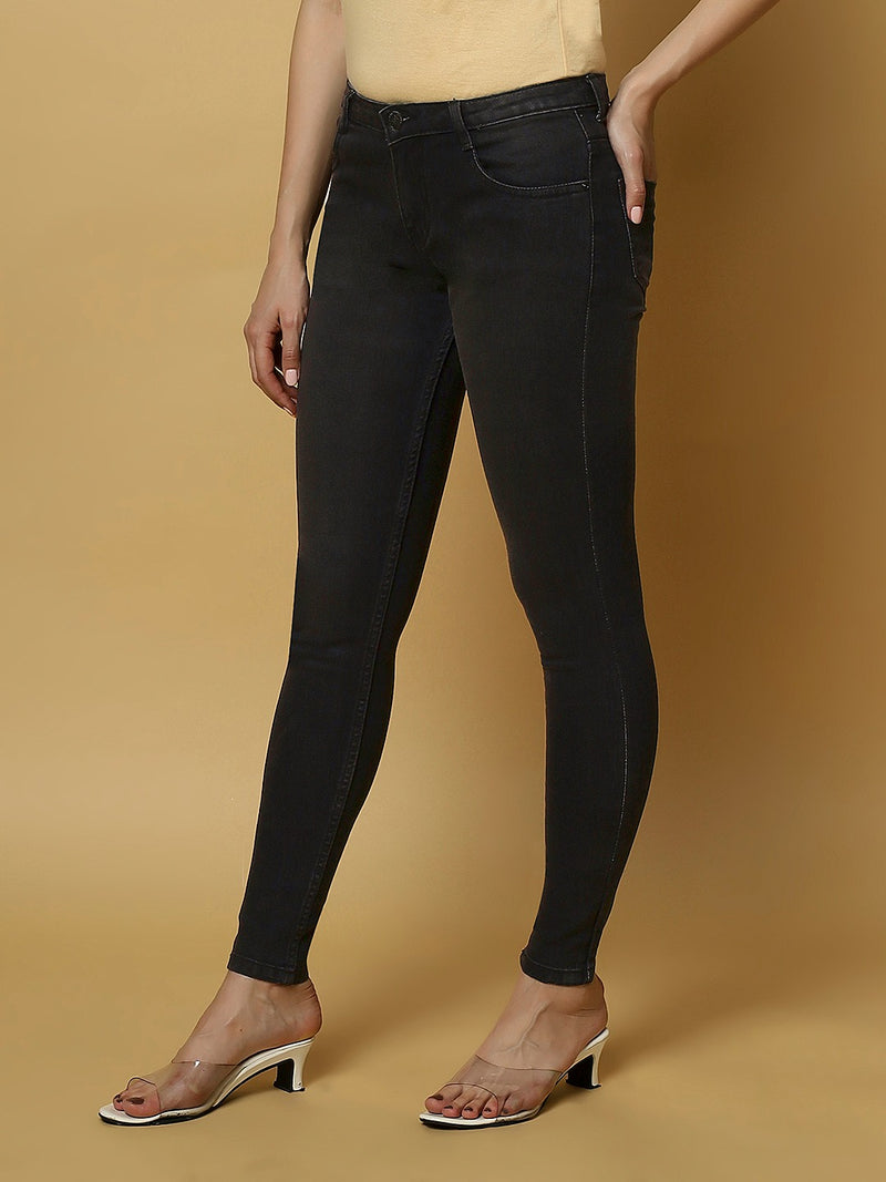 REA-LIZE Grey Dark Shade Skinny Women Jeans