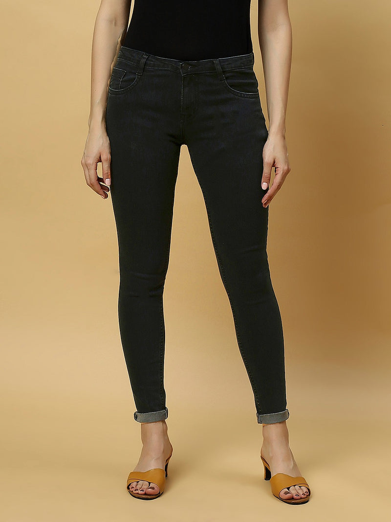 REA-LIZE Olive Dark Shade Skinny Women Jeans
