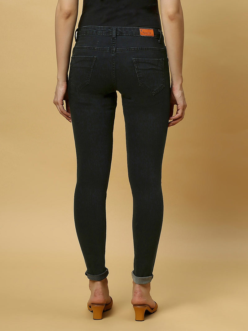 REA-LIZE Olive Dark Shade Skinny Women Jeans
