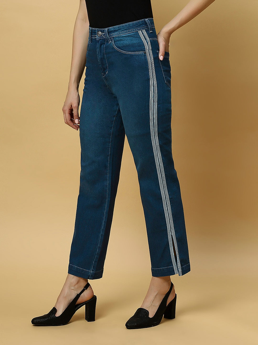 REA-LIZE Blue Dark Shade Skinny Women Jeans