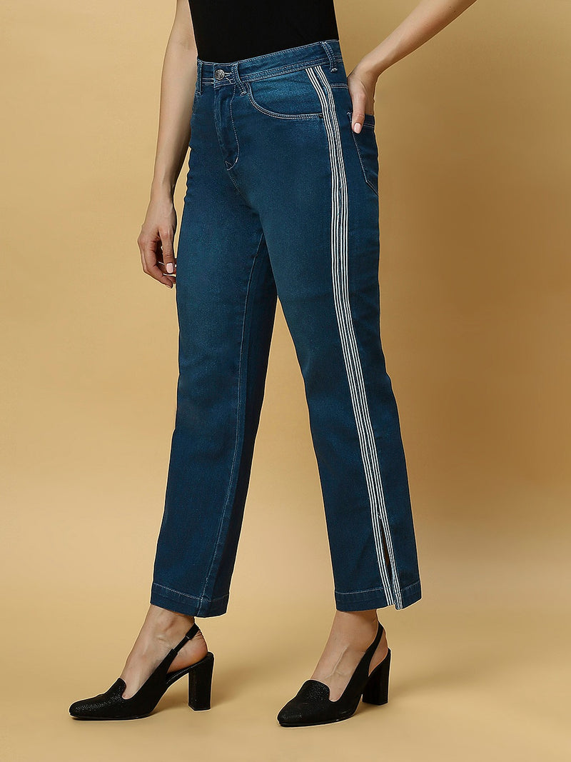 REA-LIZE Blue Dark Shade Skinny Women Jeans