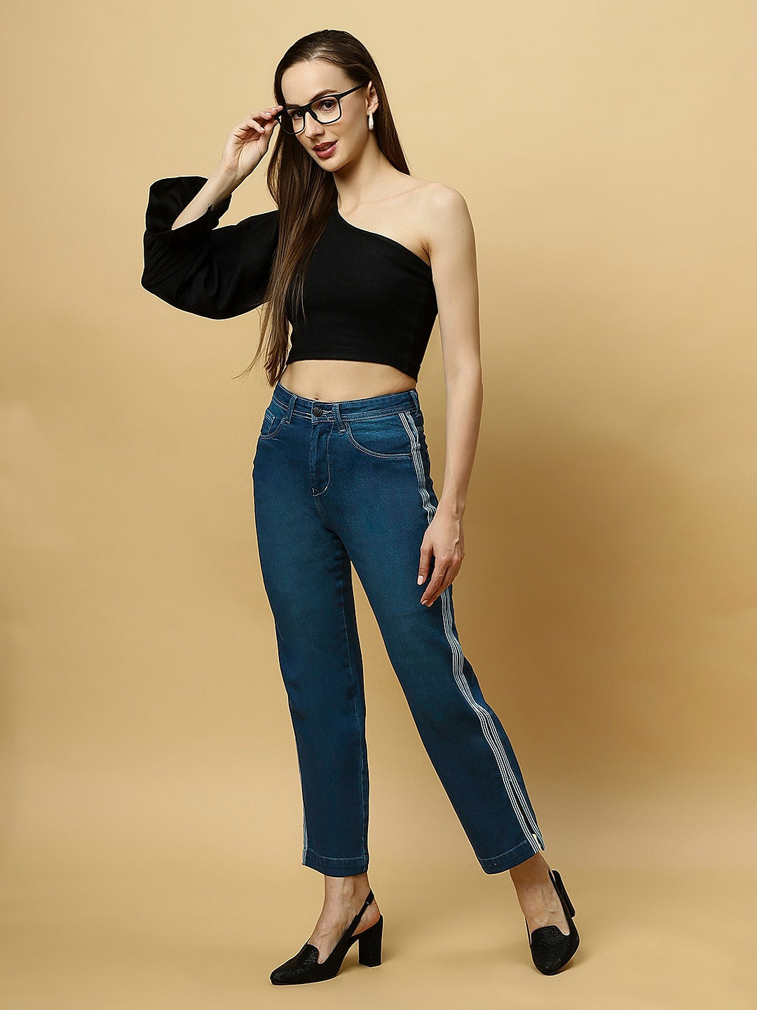 REA-LIZE Blue Dark Shade Skinny Women Jeans