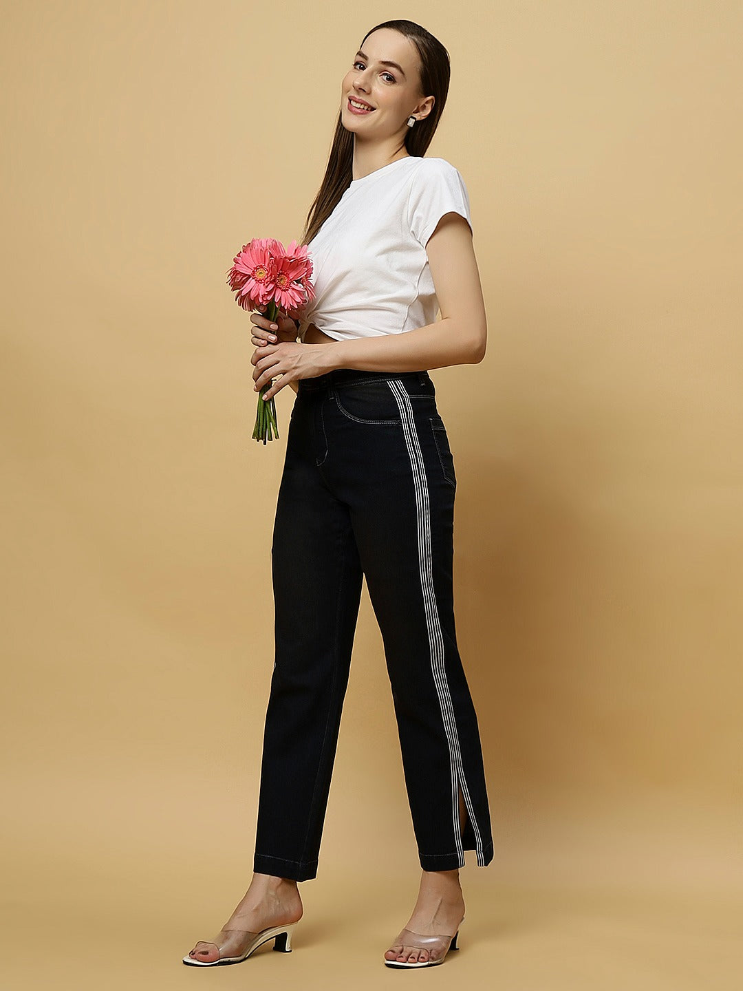 REA-LIZE Blue Dark Shade Skinny Women Jeans