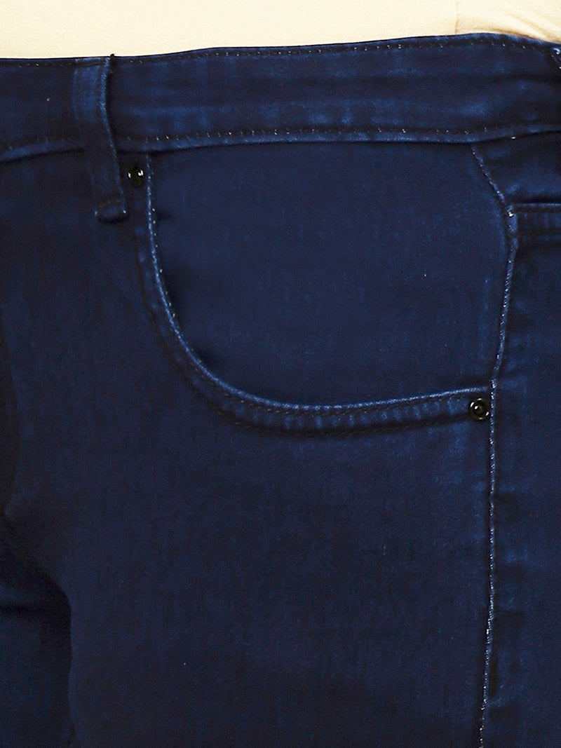 REA-LIZE Blue Dark Shade Skinny Women Jeans