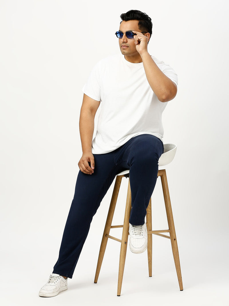 Men's Dark Blue Regular Fit Denim Jeans